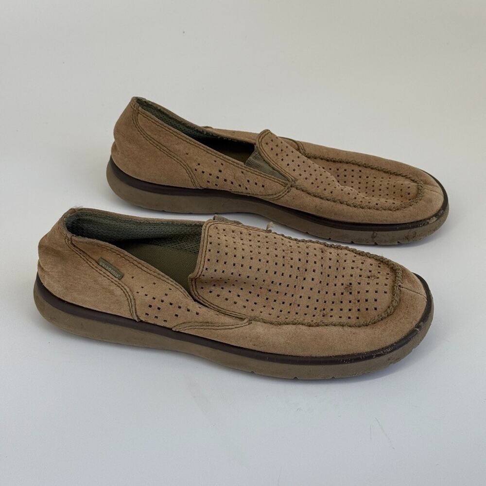 Patagonia Mens Shoes Size 12 Maui Slip On Loafer Perforated Comfort Beige - Picture 3 of 16